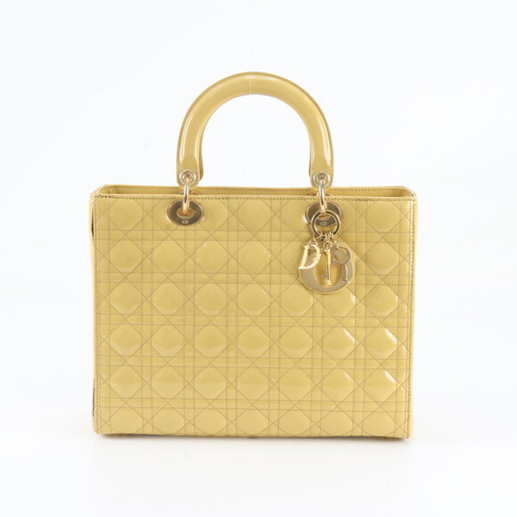 CHRISTIAN DIOR Handbags - Christian Dior Cannage Lady 05-MA-0059 Leather Tote Bag Handbag for Women